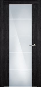 Недавно просмотренные - Дверь Статус VERSIA 222 дуб черный, стекло каленое 8 мм с горизонтальной гравировкой
