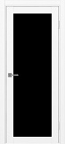 Дверь Эко 501.2 белый снежный, lacobel черный