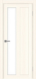 Дверь Эко 521.21 ясень светлый, lacobel белый