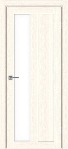 Дверь Эко 521.21 ясень светлый, lacobel белый