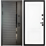 Входная дверь Матадор MXМ-6 антрацит софт/панель Лайн-2, белая матовая
