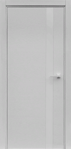 Дверь ДР Art line шпон Uno Chiaro Patina Argento (Ral 9003), стекло