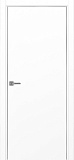 Дверь Эко 201 белый снежный, кромка AL хром SC с 2-х сторон, глухая