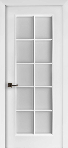 Дверь ДР Finezza Богемия-6 эмаль белая, сатинат