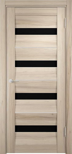 Дверь V Casaporte экошпон Сицилия 12 капучино, триплекс черный