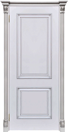 Недавно просмотренные - Дверь ДР Finezza Итало Багет-32 эмаль белая патина серебро, глухая