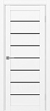 Дверь Эко 508.12 белый снежный, lacobel черный