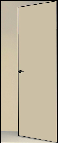 Дверь скрытая ИУ-42 AL black с 4-х сторон, эмаль сливки, revers 2,41 м