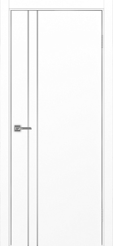 Дверь Эко 205 белый снежный молдинг SC, кромка ABS, глухая