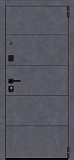 Входная дверь Bomond 62 бетон графит/экоэмаль с зеркалом