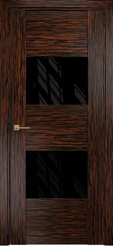 Дверь Оникс Парма эбен, глухая лакобель RAL 9005