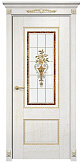 Схожие товары - Дверь Оникс Александрия 2 эмаль белая с золотой патиной, триплекс заливной витраж