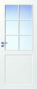 Схожие товары - Дверь ламинированная финская гладкая белая остекленная 056