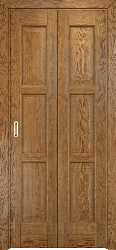 Дверь-книжка Оникс Квадро дуб золотистый, глухая