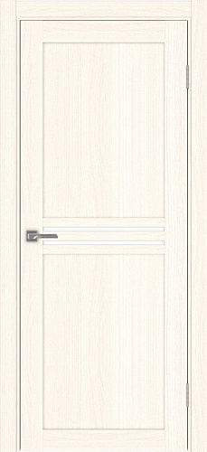 Дверь Эко 552.12 ясень светлый, lacobel белый