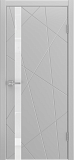 Дверь Fiesta эмаль светло-серая, лакобель белый