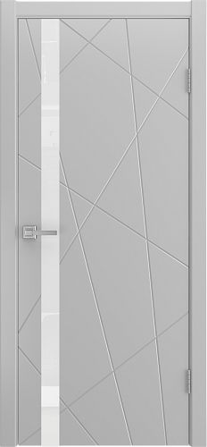 Дверь Fiesta эмаль светло-серая, лакобель белый