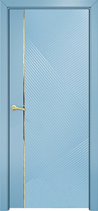 Недавно просмотренные - Дверь Оникс Нова эмаль голубая молдинг золото, глухая