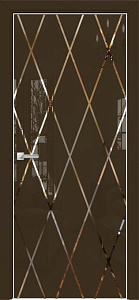 Недавно просмотренные - Дверь Оникс Арт, лакобель коричневый RAL 8028, зеркало №11