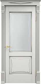 Недавно просмотренные - Дверь ПМЦ массив ольхи ОЛ6.2 белый грунт с патиной серебро, стекло 6-4
