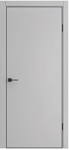 Дверь L-50 серебристо-серый кромка AL, глухая