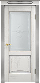 Схожие товары - Дверь ПМЦ массив дуба Д6 белый грунт с патиной серебро микрано, стекло 6-5