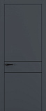 Дверь Z K16 полипропилен  графит премьер, молдинг черный, глухая