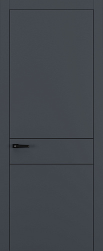 Дверь Z K16 полипропилен  графит премьер, молдинг черный, глухая