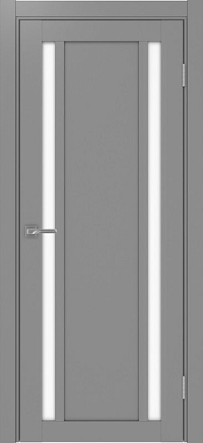 Дверь Эко 522.212 серый, lacobel белый