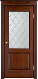 Дверь ПМЦ массив дуба Д13 коньяк с патиной, стекло 13-10