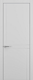 Дверь Z K20 полипропилен серый, ALU кромка хром, молдинг серебро, глухая