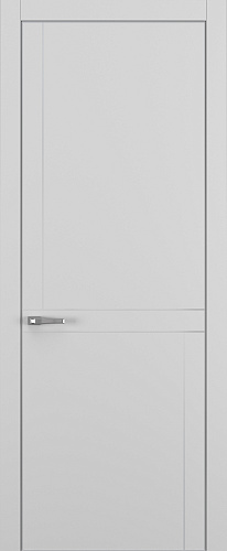 Дверь Z K20 полипропилен серый, ALU кромка хром, молдинг серебро, глухая
