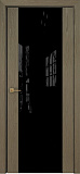 Дверь Оникс Престиж дуб кофейный, триплекс черный