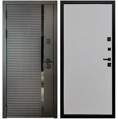 Входная дверь Матадор MXМ-6 антрацит софт/панель Гладкая, силк маус