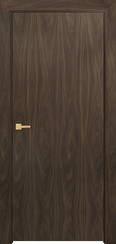 Дверь Оникс Гладкая PVC американский орех, глухая