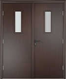 Дверь противопожарная V ДПО+ДПО финиш-пленка 30 мин, венге