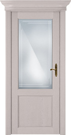 Недавно просмотренные - Дверь Статус CLASSIC 521 дуб белый, стекло сатинато с алмазной гравировкой грань