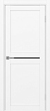 Дверь Эко 520.121 белый снежный, lacobel черный