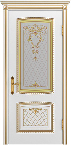 Недавно просмотренные - Дверь ИУ Эмаль Классика Симфония 2 В3 эмаль белая патина белое золото, остекленное рис. 2