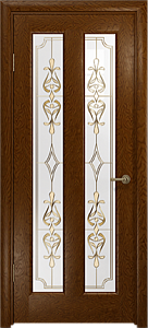 Недавно просмотренные - Дверь Арт Деко Ченере-3 терра, сатинат с витражом "Нуво"