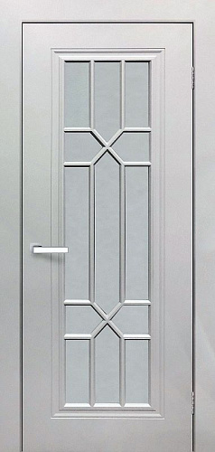 Дверь V Виано эмаль светло-серая, сатинат