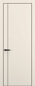 Недавно просмотренные - Дверь Z K14 полипропилен крем, ALU кромка черная, молдинг черный, глухая