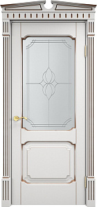 Недавно просмотренные - Дверь ПМЦ массив ольхи ОЛ7.2 белый грунт с патиной орех, стекло 7-1