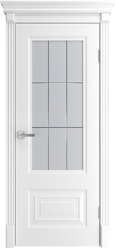 Дверь Ларго-2 эмаль белая, сатинат белый