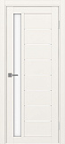 Дверь Эко 554.21 бежевый, lacobel белый