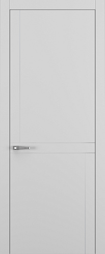 Дверь Z K20 полипропилен серый, молдинг серебро, глухая