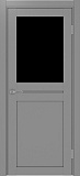 Дверь Эко 520.211 серый, lacobel черный