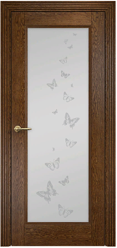 Дверь Оникс Италия 1 каштан, сатинат белый художественный №2
