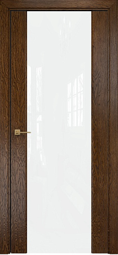 Дверь Оникс Престиж дуб коньячный, триплекс белый