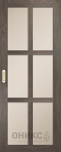 Перегородка Оникс №5 дуб античный, сатинат бронза